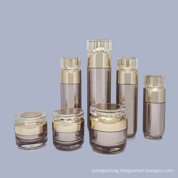 5g 10g 15g 30g 35g 50gl 30ml 50ml 100ml In Stock Set Champagne Gold Empty Plastic Lotion Bottle Acrylic Cream Jar Set